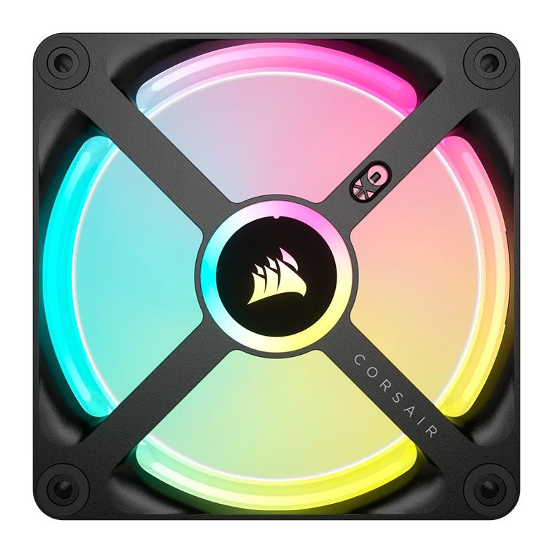 Kit Ventoinhas Corsair Icue Link QX120 PWM, RGB, 3x120mm, Preto, CO-9051002-WW