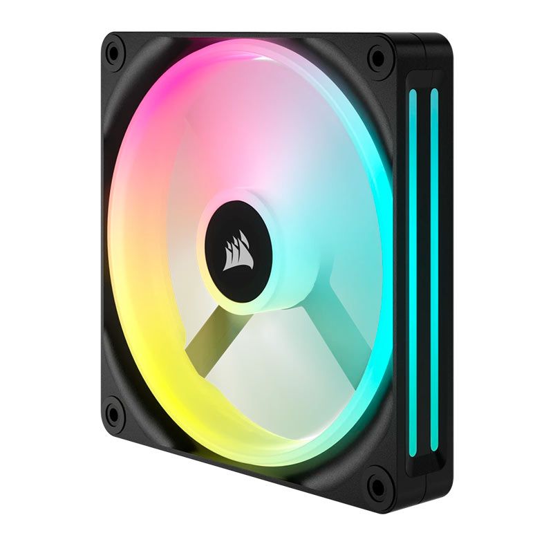 Kit Ventoinhas Corsair Icue Link QX140 PWM, RGB, 2x140mm, Preto, CO-9051004-WW