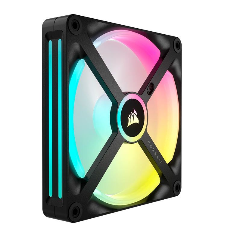 Kit Ventoinhas Corsair Icue Link QX140 PWM, RGB, 2x140mm, Preto, CO-9051004-WW