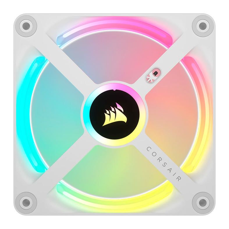 Kit Ventoinhas Corsair Icue Link QX120 PWM, RGB, 3x120mm, Branco, CO-9051006-WW