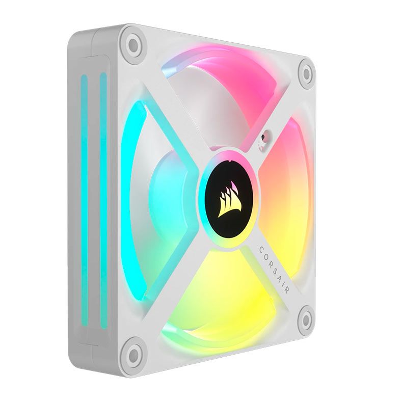 Kit Ventoinhas Corsair Icue Link QX120 PWM, RGB, 3x120mm, Branco, CO-9051006-WW