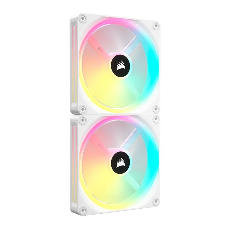 Kit Ventoinhas Corsair Icue Link QX140 PWM, RGB, 140mm, 2x140mm, Branco, CO-9051008-WW