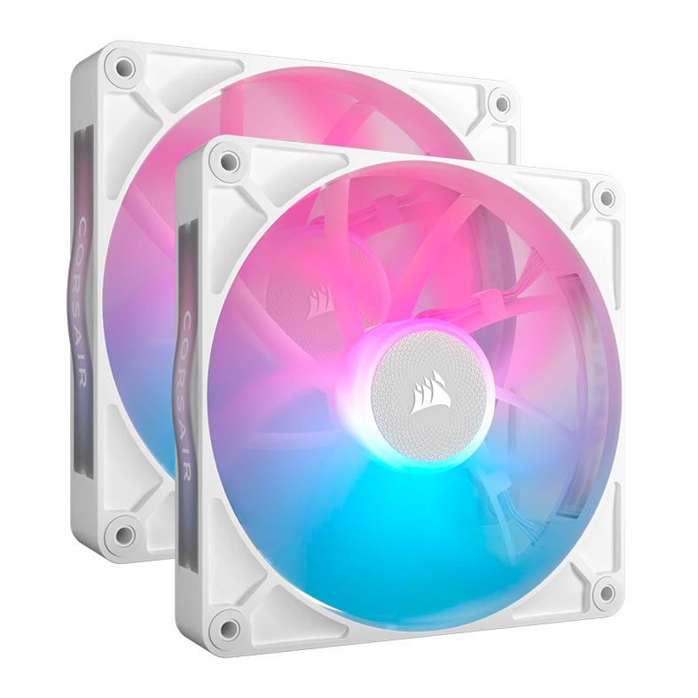 Kit Ventoinhas Corsair Icue Link RX140 PWM, RGB, 2x140mm, Branco, CO-9051024-WW