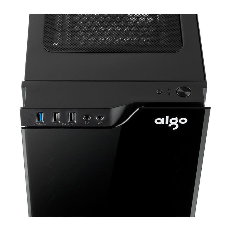 Gabinete Gamer Aigo Cool Shadow Mini Preto Lateral Acrilico