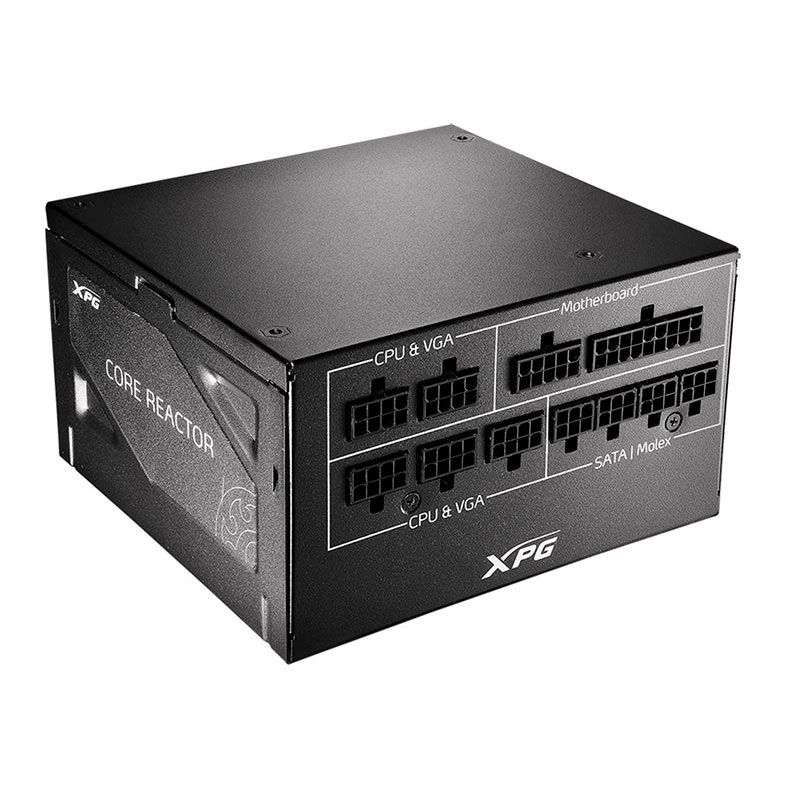 Fonte XPG Core Reactor, 750W, 80 Plus Gold, Full Modular, Preto, COREREACTOR750G-BKCBR
