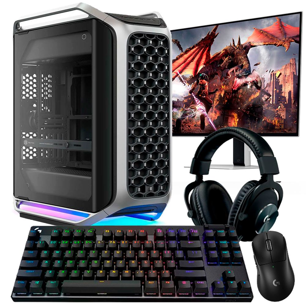 PC Completo Gamer Pichau Highflyer, Intel Core Ultra 9 285K, GeForce RTX 5090 32GB, 128GB DDR5, 4x SSD M.2 4TB + Monitor + Kit Periféricos