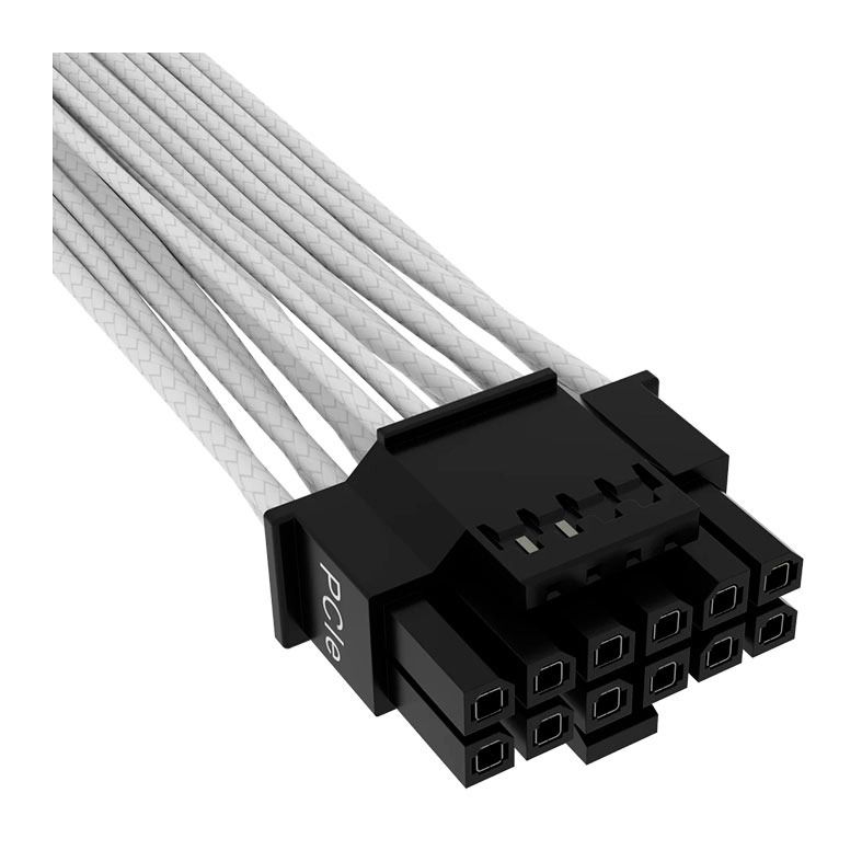 Cabo Extensor Sleeved Corsair Premium, 12+4p, 12V-2x6, Branco, CP-8920332-V2