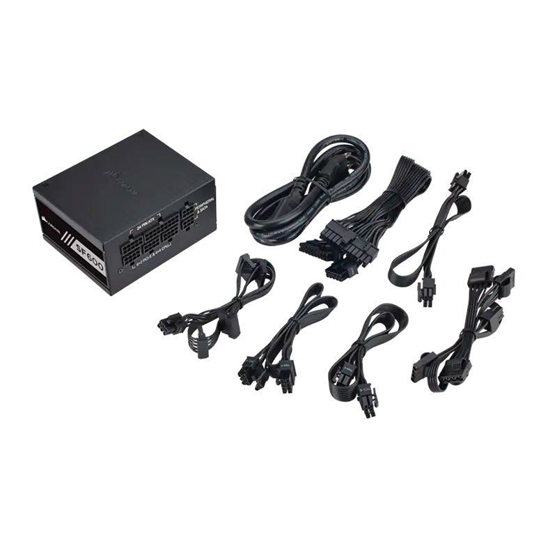 Fonte Corsair SF Series SF600 80 Plus Gold 600W PFC Ativo Modular, CP-9020105-WW