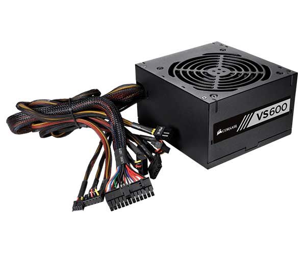 Fonte Corsair VS600 80Plus White PFC Ativo 600W, CP-9020119