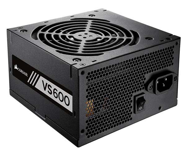 Fonte Corsair VS600 80Plus White PFC Ativo 600W, CP-9020119