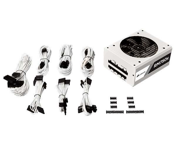 Fonte Corsair RMx Series Modular RM750X Branca 750 Watts 80 Plus Gold, CP-9020155-WW