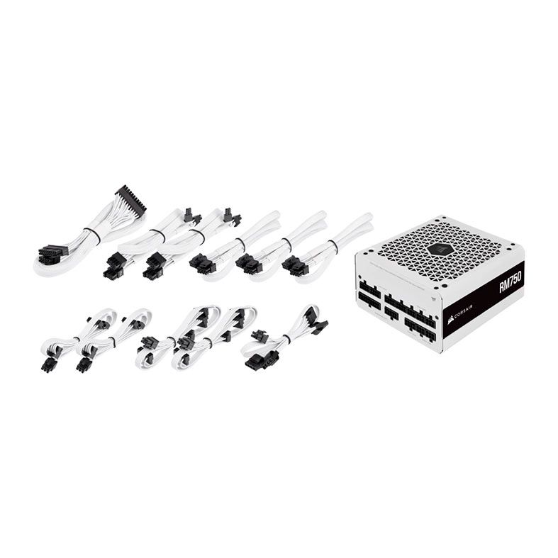 Fonte Corsair RM750, Full Modular, 80 Plus Gold, Branca, CP-9020231-NA