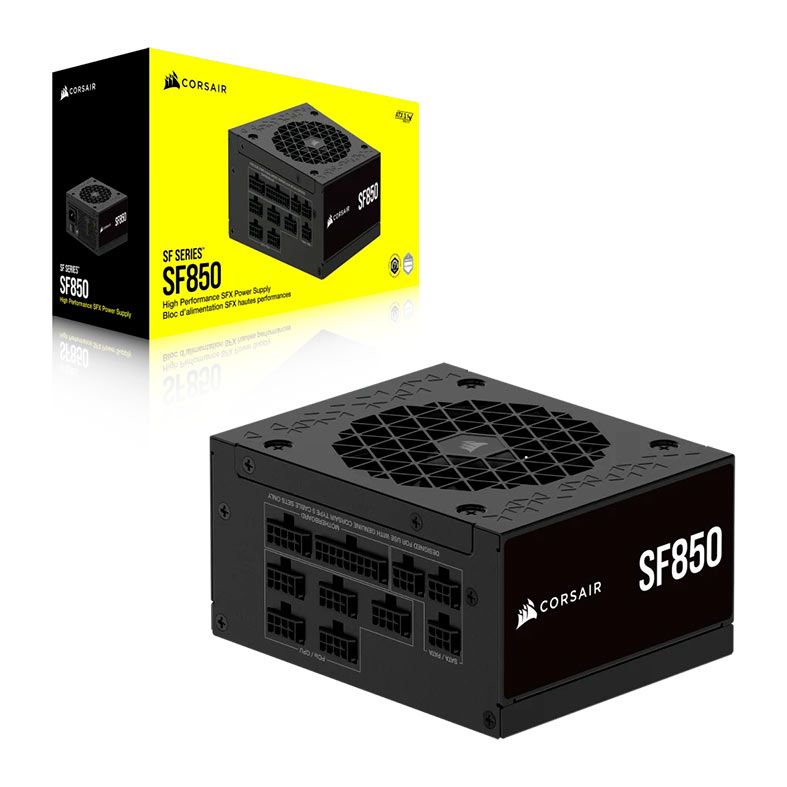 Fonte Corsair SFX SF850, 850W, Full-Modular, ATX 3.1, PCIe 5.1, 80 Plus Platinum, Preto, CP-9020256-NA