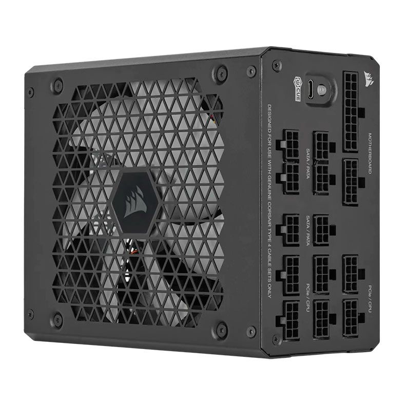 Fonte Corsair HX1000i, 1000W, Full Modular, ATX 3.1, PCIe 5.1, 80 Plus Platinum, Preta, CP-9020259-WW