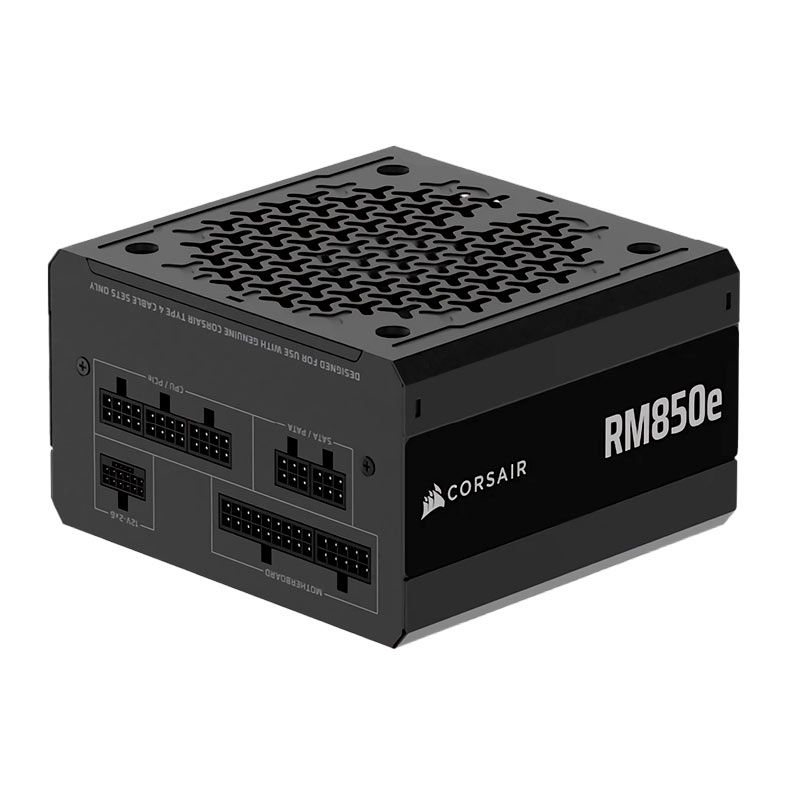 Fonte Corsair RM850e, 850W, ATX 3.1, PCIe 5.1, Full-Modular, Cybenetics Gold, Preto, CP-9020296-WW