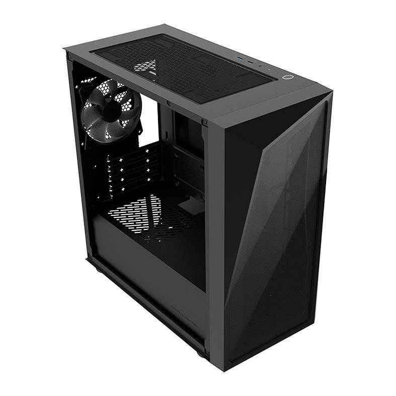 Gabinete Gamer Cooler Master CMP 320L, Mini-Tower, Lateral de Vidro, Com 1 Fan, Preto, CP320-KGNN-S03