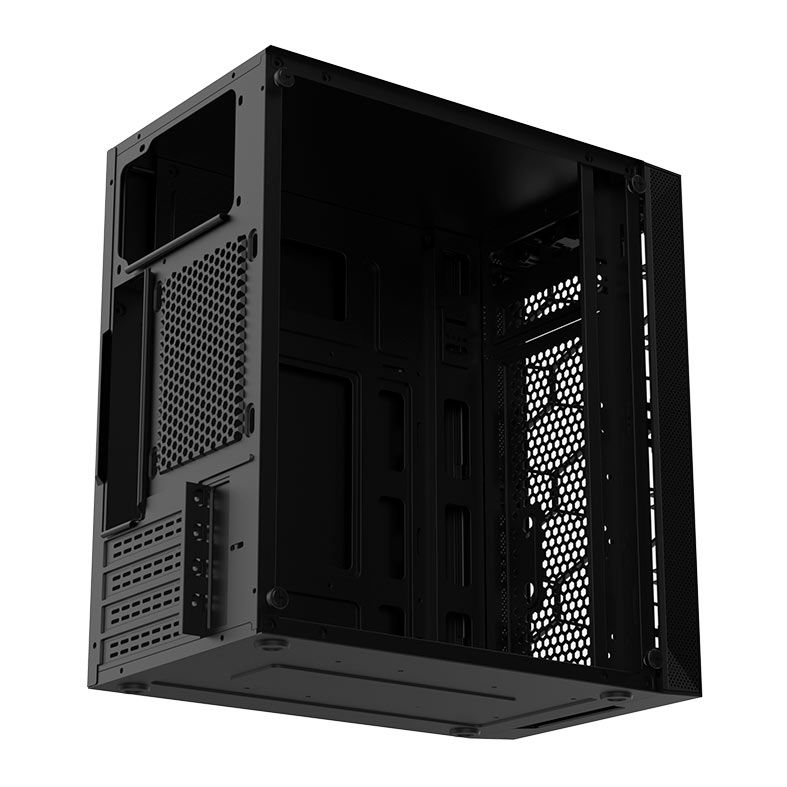 Gabinete Gamer Alseye Crimp, Mid-Tower, Lateral de Vidro, Preto, CRIMP-BK