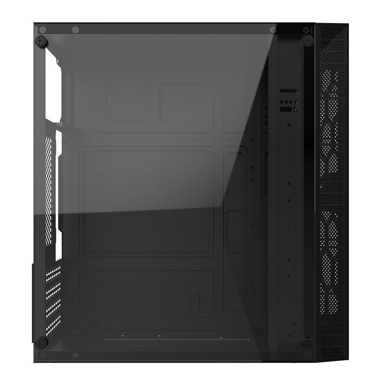 Gabinete Gamer Alseye Crimp, Mid-Tower, Lateral de Vidro, Preto, CRIMP-BK