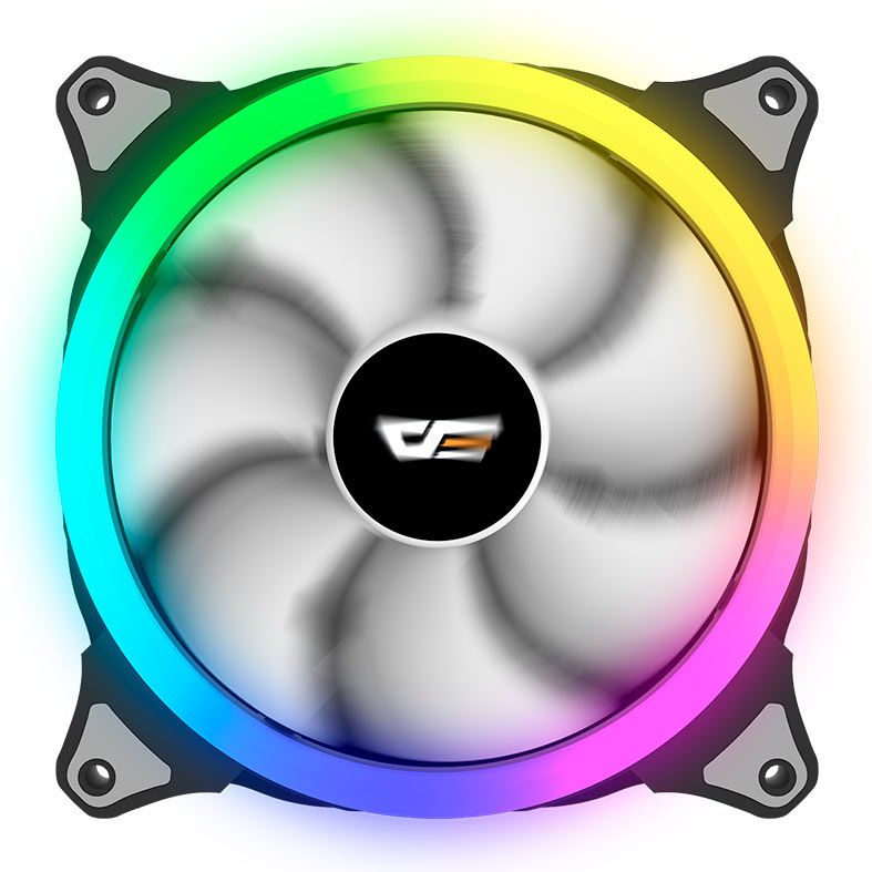 Kit Ventoinhas Aigo DarkFlash CS140 RGB 3x140mm, Com Controladora, CS140-3in1
