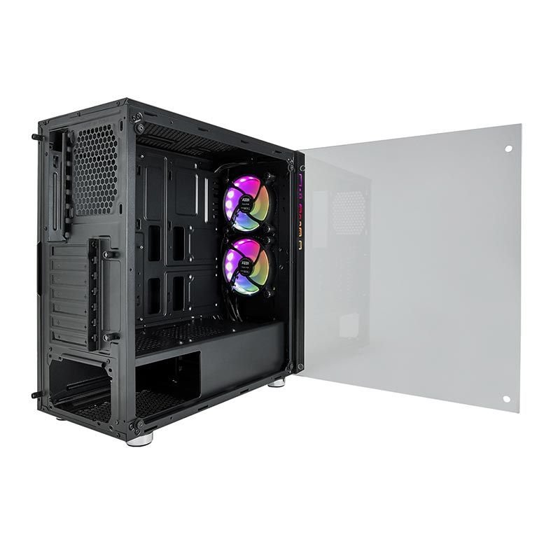 Gabinete Gamer AZZA Iris 330 Lateral de Vidro RGB Preto, CSAZ-330DF