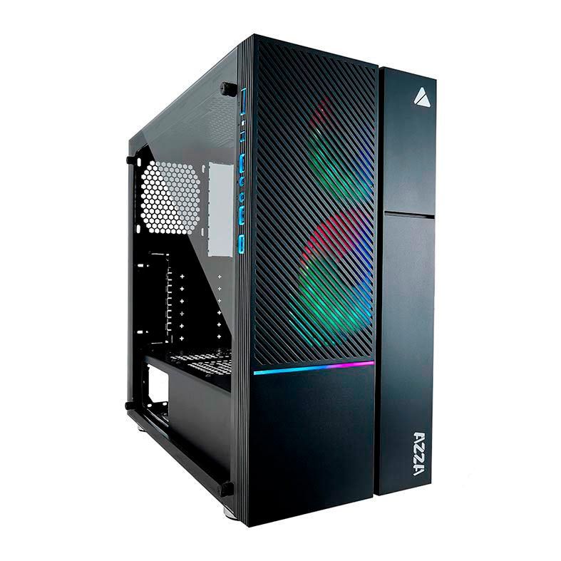 Gabinete Gamer AZZA Iris 330 Lateral de Vidro RGB Preto, CSAZ-330DF