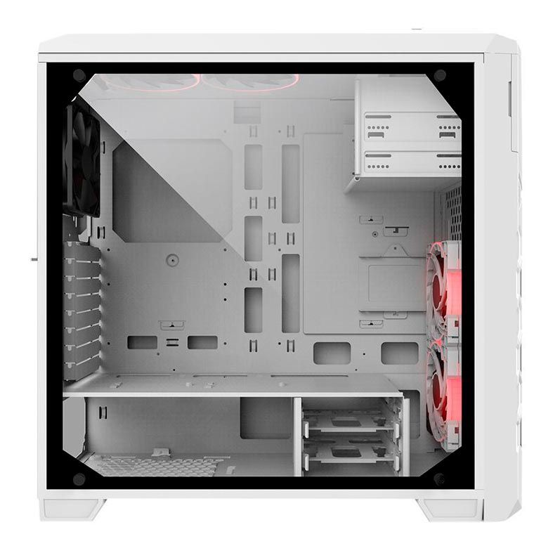 Gabinete Gamer AZZA Storm 6000 Lateral de Vidro RGB Branco, CSAZ-6000RGB/W