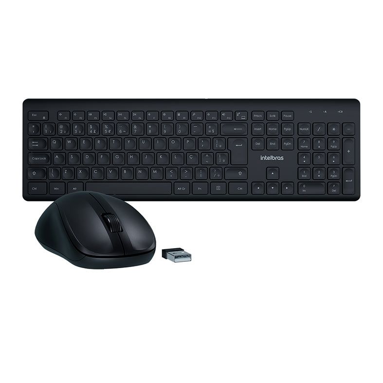 Kit Teclado e Mouse Wireless Intelbras CSI 50, ABNT2, 1200DPI, CSI50-PRETO