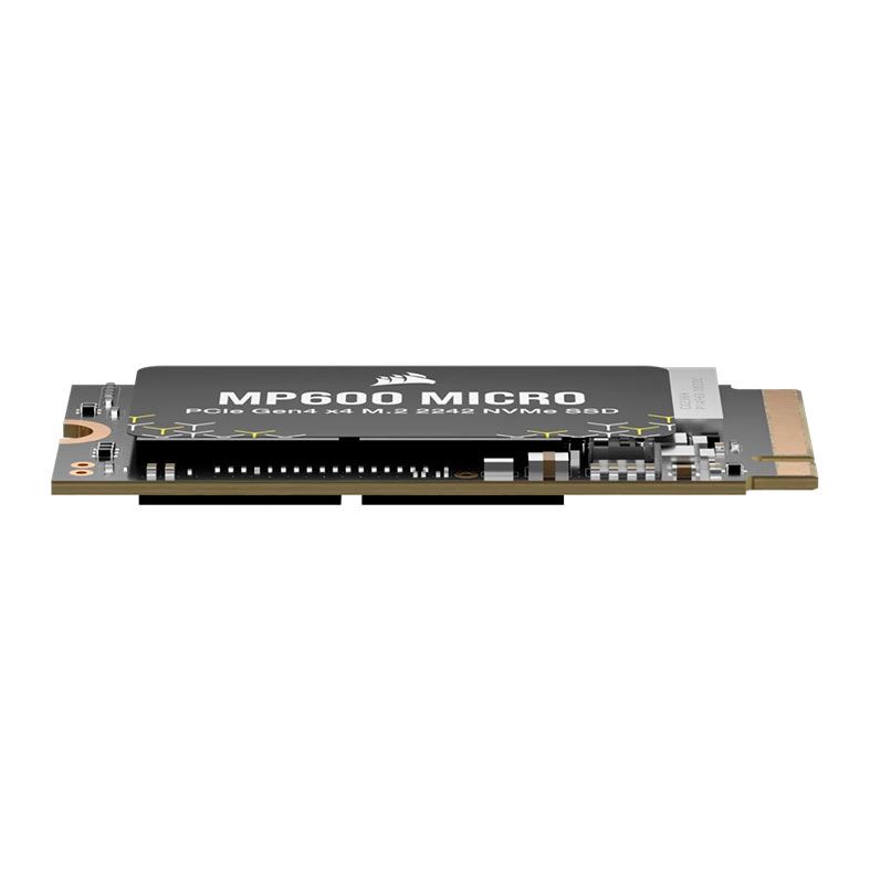 SSD Corsair MP600 Micro, 1TB, M.2 2242, PCIe NVMe, Leitura 5100MB/s, Gravacao 4300MB/s, CSSD-F1000GBMP600MCR