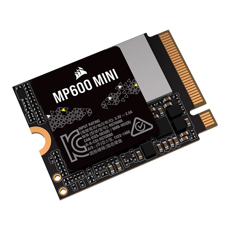 SSD Corsair MP600 Mini, 1TB, M.2 2230, PCIe NVMe, Leitura 7000MB/s, Gravacao 6200MB/s, CSSD-F1000GBMP600MNR2