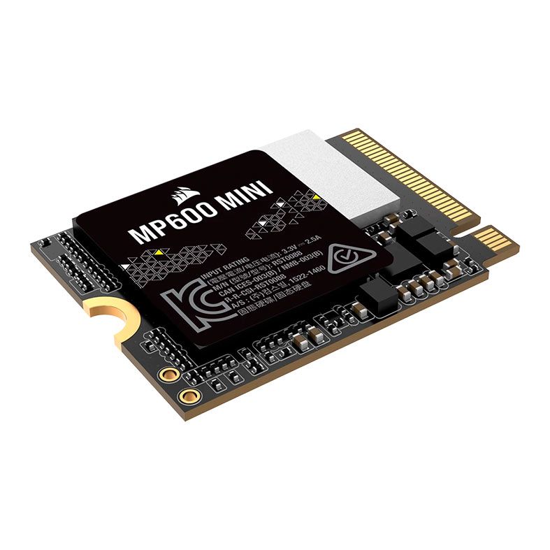 SSD Corsair MP600 Mini, 1TB, M.2 2230, PCIe NVMe, Leitura 7000MB/s, Gravacao 6200MB/s, CSSD-F1000GBMP600MNR2
