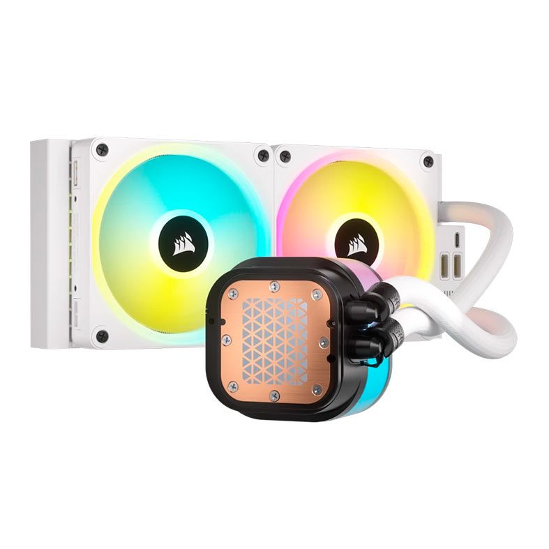 Water Cooler Corsair Icue Link H100i RGB AIO, 240mm, Branco, CW-9061005-WW