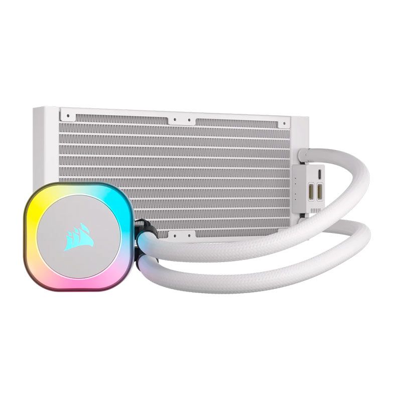 Water Cooler Corsair Icue Link H100i RGB AIO, 240mm, Branco, CW-9061005-WW