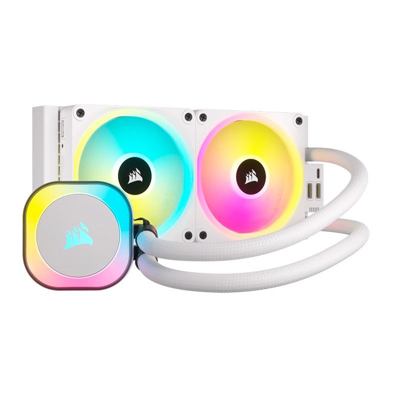 Water Cooler Corsair Icue Link H100i RGB AIO, 240mm, Branco, CW-9061005-WW