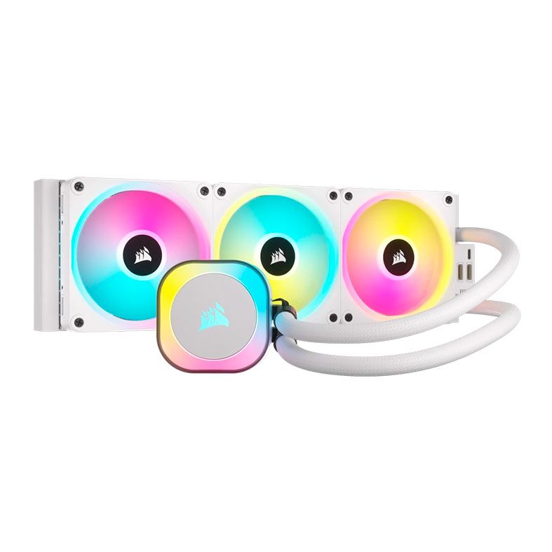 Water Cooler Corsair Icue Link H150i, RGB, 360mm, Branco, CW-9061006-WW