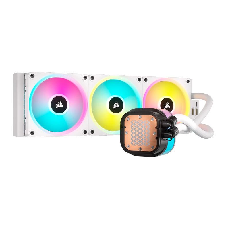 Water Cooler Corsair Icue Link H150i, RGB, 360mm, Branco, CW-9061006-WW