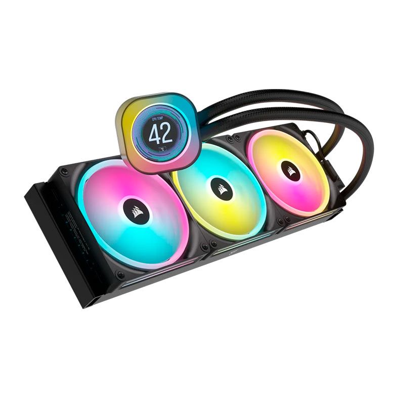 Water Cooler Corsair ICUE Link H170i LCD, 420mm, RGB, Preto, CW-9061009-WW