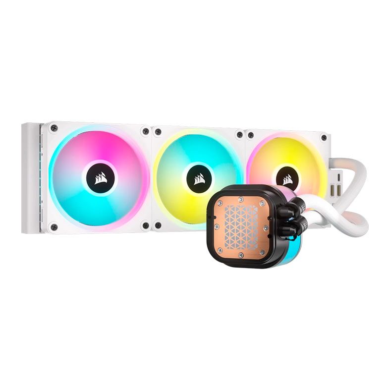 Water Cooler Corsair ICUE Link H150i LCD, ARGB, 360mm, Branco, CW-9061010-WW