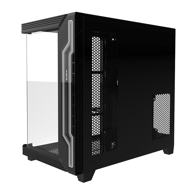 Gabinete Gamer Alseye Cycle 360, Mid-Tower, Lateral de Vidro, Preto, CYCLE360-BK