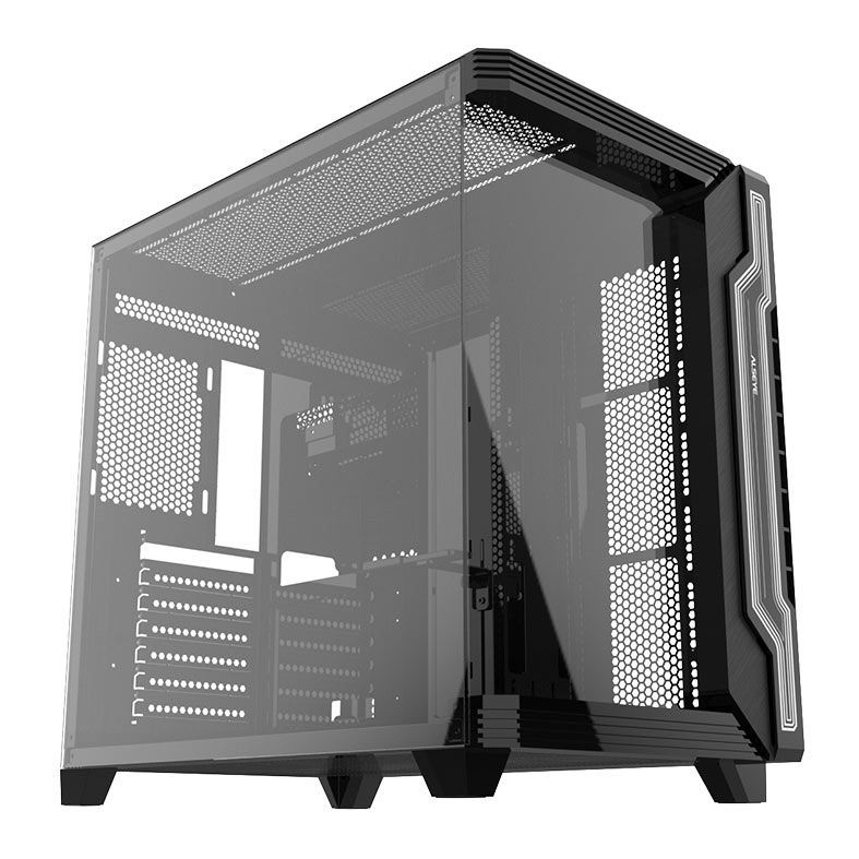 Gabinete Gamer Alseye Cycle 360, Mid-Tower, Lateral de Vidro, Preto, CYCLE360-BK