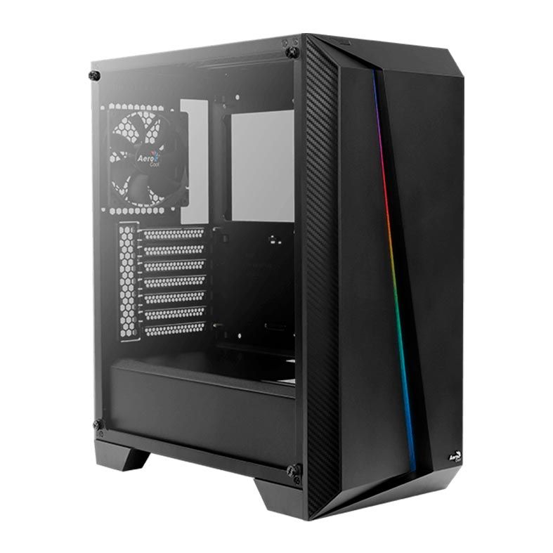Gabinete Gamer AeroCool Cylon PRO RGB Lateral Vidro, CYLON PRO-G-BK-V2