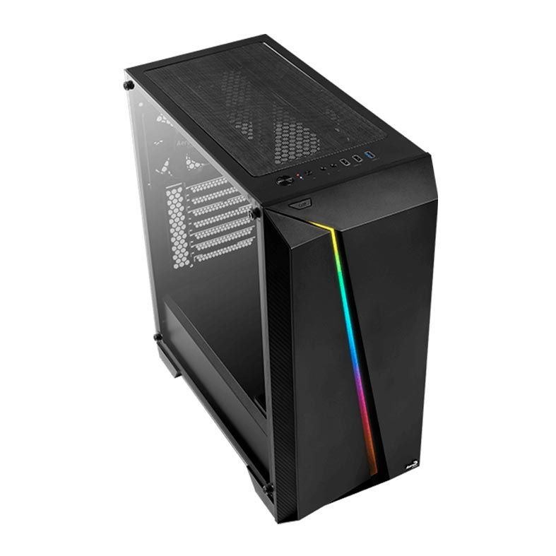 Gabinete Gamer AeroCool Cylon PRO RGB Lateral Vidro, CYLON PRO-G-BK-V2