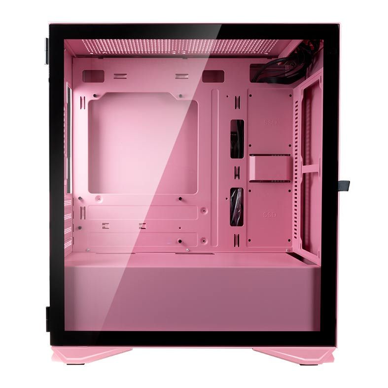 Gabinete Gamer Aigo DarkFlash DLM 22 Pink Lateral Vidro