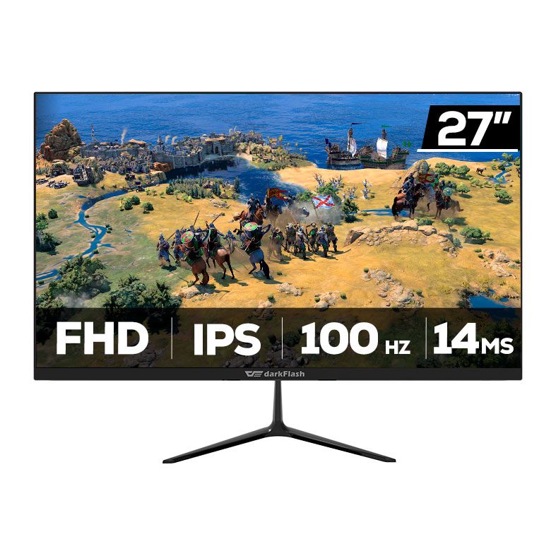 Monitor Gamer Aigo Darkflash G273FW, 27 Pol, IPS, FHD, 14ms, 100Hz, HDMI/VGA,, DARKFLASH-G273FW