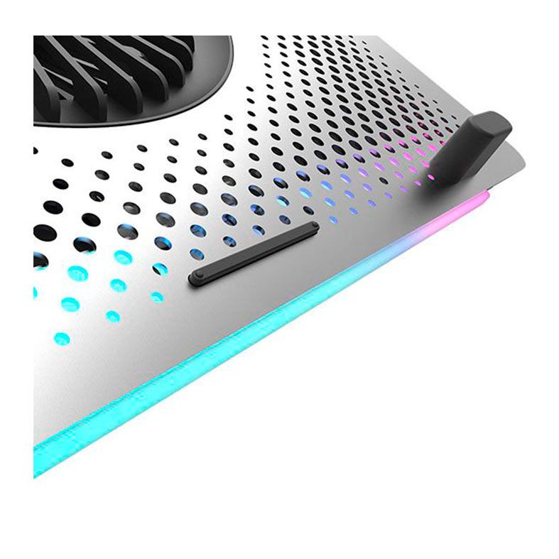 Base Para Notebook Aigo DarkFlash G200, RGB, Até 16 Pol, Prata, DARKFLSH G200-PLUS