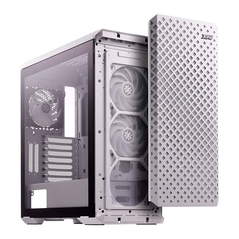 Gabinete Gamer XPG Defender Pro, Mid-Tower, Lateral de Vidro, Com 3 Fans, ARGB, Branco, DEFENDER-PRO-WHCWW