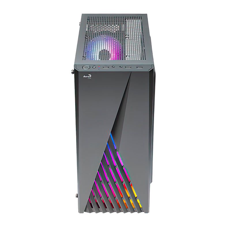 Gabinete Gamer Aerocool Delta, RGB, Mid-Tower, Lateral de Vidro, Preto, DELTA-G-BK-V1