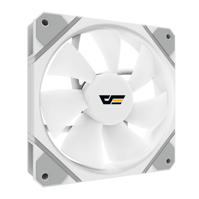 Kit Ventoinhas Aigo Darkflash DM12 F, ARGB, 3x120mm, Com Controladora, Branco, DF-DM12F3IN1-W-PH1