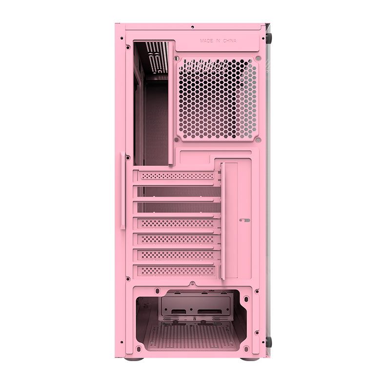 Gabinete Gamer Aigo DarkFlash DK100, Mid-Tower, Lateral de Vidro, Rosa, DK100-PK