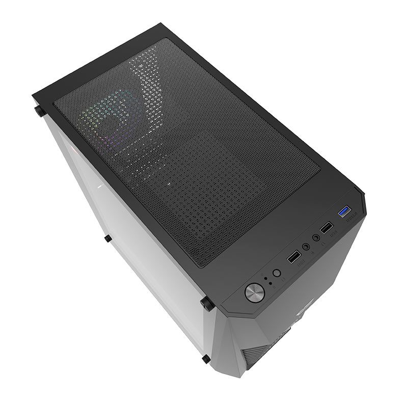 Gabinete Gamer Aigo DarkFlash DK150, Mid-Tower, Lateral de Vidro, Com 3 Fans, Preto, DK150-BK
