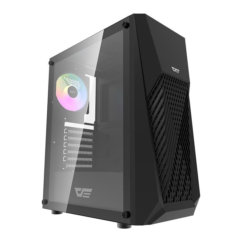 Gabinete Gamer Aigo DarkFlash DK150, Mid-Tower, Lateral de Vidro, Com 3 Fans, Preto, DK150-BK